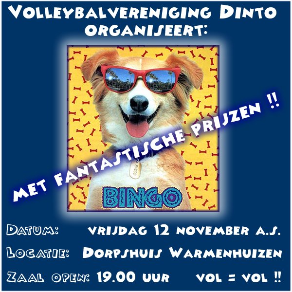 Bingoavond ! (deelname vanaf 16 jaar)