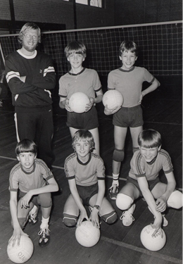 1983 Ron Wester, Ferry Breeuwer, Henry Heman, Richard Vos, Nikolajev Ligthart,trainer Douwe Dijkstra