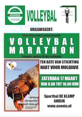 Asonia Volleybal Marathon zaterdag 17 maart 2012 