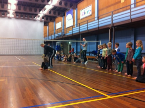 Oefenen voor het Scholentoernooi