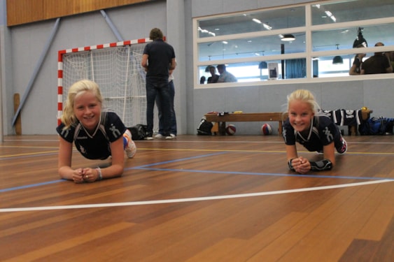 Samen met teamgenootje  Jill