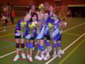 v.l.n.r.Chantal, coach Inge, Hanin, Ellis, Laura, Romy en Jovana