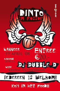 Eindfeest Dinto Im Rosso, zaterdag 19 april. Aanvang 20.00 uur.